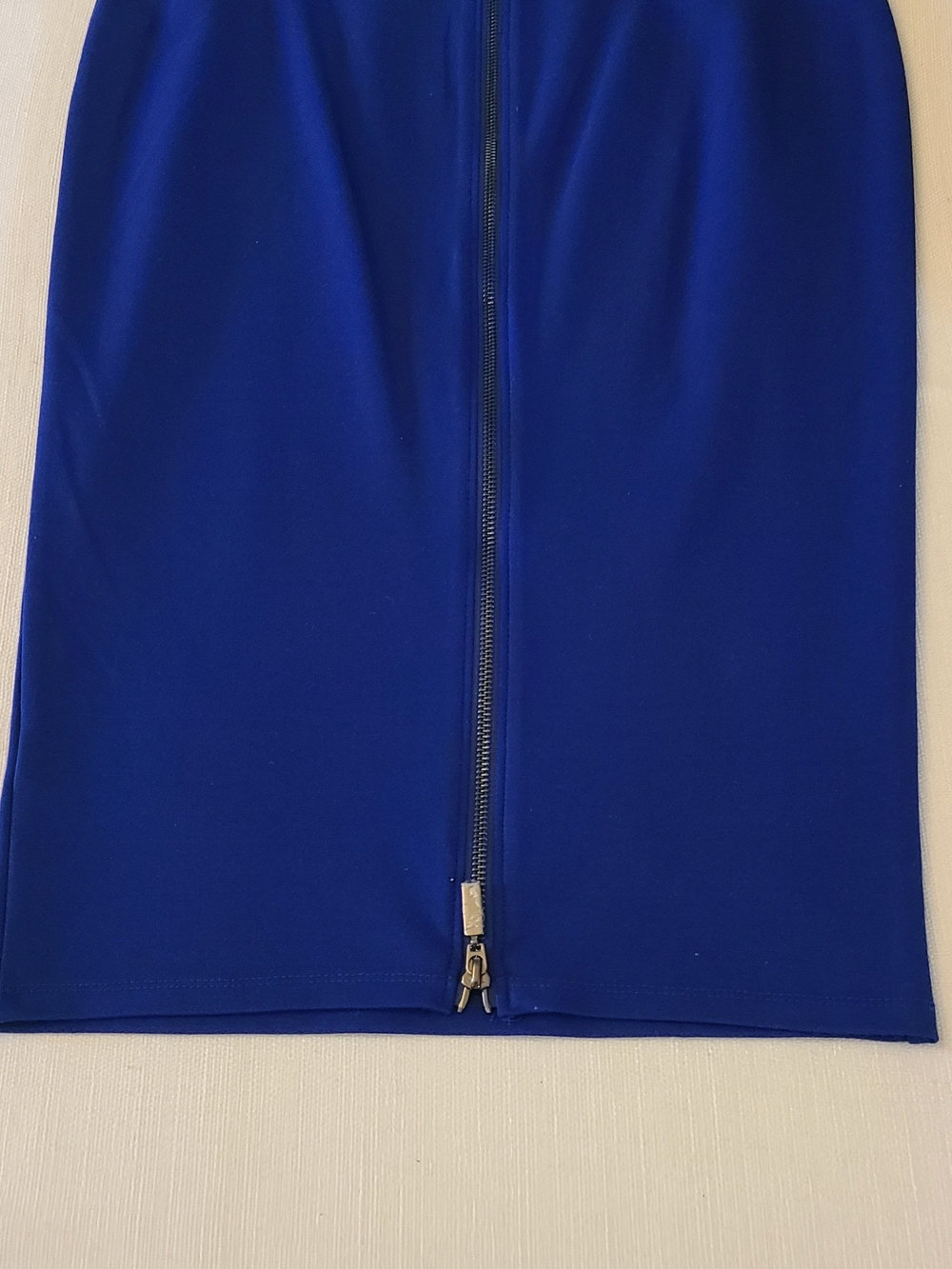 Royal Blue Zip-Back Pencil Skirt